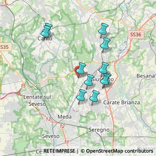 Mappa Corso Brianza, 22066 Mariano Comense CO, Italia (3.31)