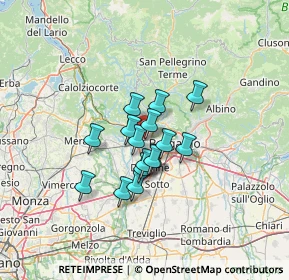 Mappa Via Alessandro Manzoni, 24036 Ponte San Pietro BG, Italia (8.69688)