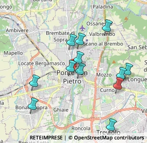 Mappa Via Alessandro Manzoni, 24036 Ponte San Pietro BG, Italia (1.90833)