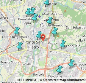 Mappa Via Guido Cavalcanti, 24030 Mozzo BG, Italia (2.2075)