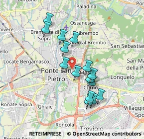 Mappa Via Guido Cavalcanti, 24030 Mozzo BG, Italia (1.55867)