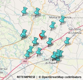 Mappa Via Risorgimento Campodipietra, 31040 Salgareda TV, Italia (7.1295)