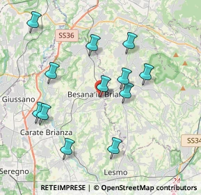 Mappa Via XX Settembre, 20842 Besana In Brianza MB, Italia (3.8525)