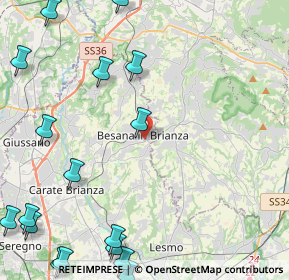 Mappa Via XX Settembre, 20842 Besana In Brianza MB, Italia (6.62)