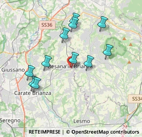 Mappa Via XX Settembre, 20842 Besana In Brianza MB, Italia (3.59545)