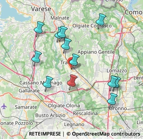 Mappa Via Eugenio Curiel, 21049 Tradate VA, Italia (7.425)