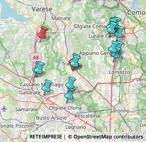 Mappa Via Eugenio Curiel, 21049 Tradate VA, Italia (7.91813)