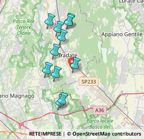 Mappa Via Eugenio Curiel, 21049 Tradate VA, Italia (3.43727)