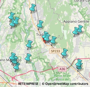 Mappa Via Eugenio Curiel, 21049 Tradate VA, Italia (4.93684)