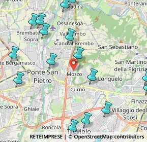 Mappa Piazza Costituzione, 24030 Mozzo BG, Italia (2.9925)