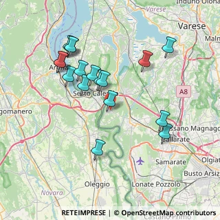 Mappa Via E. Montale, 21010 Golasecca VA, Italia (7.53529)