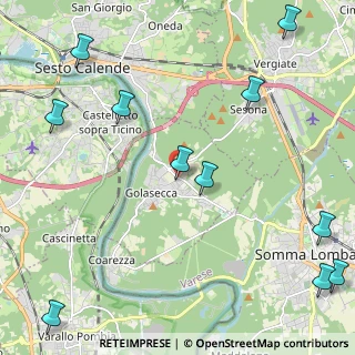 Mappa Via E. Montale, 21010 Golasecca VA, Italia (3.07091)