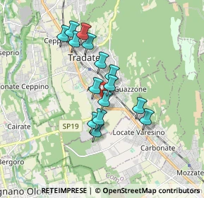 Mappa Via Monte Cassino, 21049 Tradate VA, Italia (1.422)