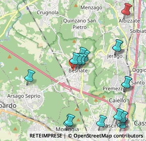 Mappa Via Madonnina, 21010 Besnate VA, Italia (2.44333)
