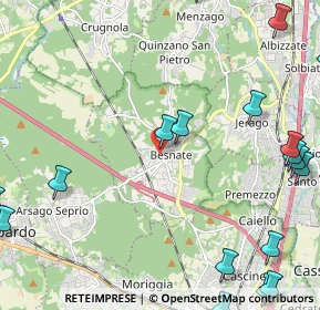Mappa Via Madonnina, 21010 Besnate VA, Italia (3.402)