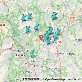 Mappa Via Giosuè Carducci, 22066 Mariano Comense CO, Italia (3.11714)
