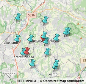 Mappa Via Santa Caterina, 20842 Besana In Brianza MB, Italia (3.68333)