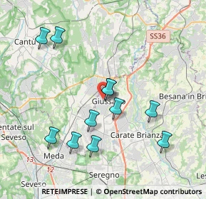 Mappa Via Cimarosa, 20034 Giussano MB, Italia (3.71545)