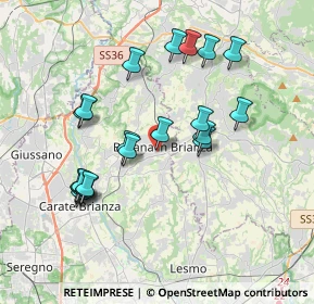 Mappa Via Luigi Viarana, 20842 Besana In Brianza MB, Italia (3.6245)
