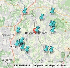 Mappa Via Luigi Viarana, 20842 Besana In Brianza MB, Italia (4.13625)