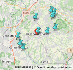 Mappa Via Luigi Viarana, 20842 Besana In Brianza MB, Italia (3.86182)