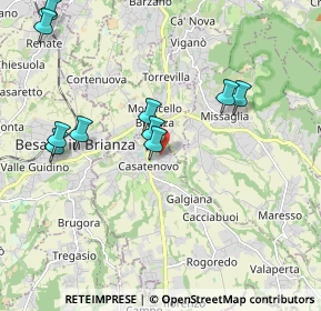 Mappa Via Borromeo, 23880 Casatenovo LC, Italia (2.18636)