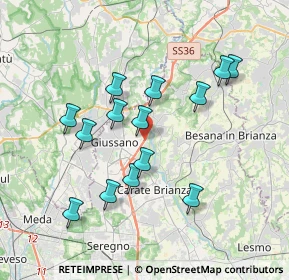 Mappa SS36, 20833 Giussano MB, Italia (3.42)