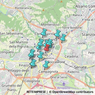 Mappa Via Angelo Mazzi, 24121 Bergamo BG, Italia (1.22533)
