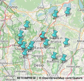 Mappa Via Paganella, 20833 Giussano MB, Italia (7.43067)