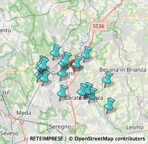 Mappa Via Paganella, 20833 Giussano MB, Italia (2.86706)