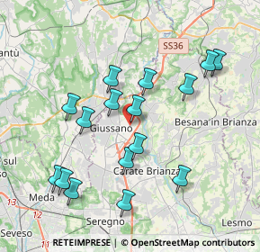 Mappa Via Paganella, 20833 Giussano MB, Italia (3.7675)