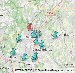 Mappa Via Paganella, 20833 Giussano MB, Italia (3.55818)