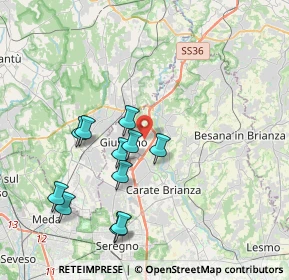Mappa Via Paganella, 20833 Giussano MB, Italia (3.69818)