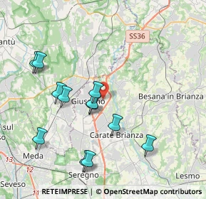 Mappa Via Paganella, 20833 Giussano MB, Italia (3.9725)