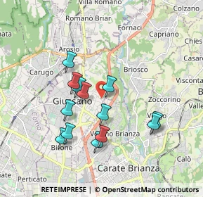 Mappa Via Paganella, 20833 Giussano MB, Italia (1.61923)