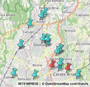 Mappa Via Alcide de Gasperi, 20833 Giussano MB, Italia (2.095)