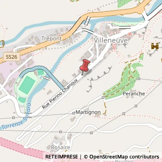 Mappa Via Pierino Chanoux, 95, 11018 Villeneuve, Aosta (Valle d'Aosta)