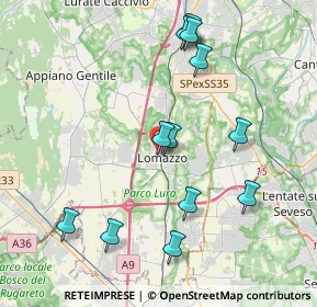 Mappa Viale Somaini, 22074 Lomazzo CO, Italia (4.1425)