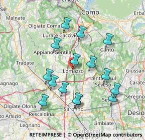 Mappa Viale Somaini, 22074 Lomazzo CO, Italia (7.17733)