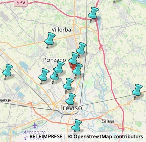 Mappa Via Fontane, 31050 Villorba TV, Italia (4.00286)