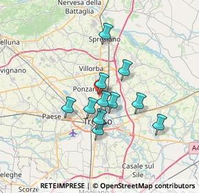 Mappa Via Fontane, 31050 Villorba TV, Italia (5.23455)