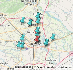 Mappa Via Fontane, 31050 Villorba TV, Italia (5.43176)