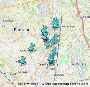 Mappa Via Fontane, 31050 Villorba TV, Italia (1.27133)