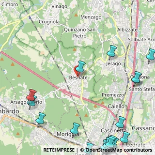Mappa Via San Martino, 21010 Besnate VA, Italia (3.707)