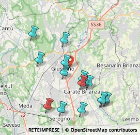 Mappa Via Don Carlo Gnocchi, 20833 Giussano MB, Italia (3.89933)