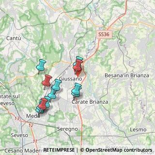 Mappa Via Don Carlo Gnocchi, 20833 Giussano MB, Italia (3.71417)