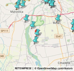 Mappa Via Lazzaretto, 36056 Tezze sul Brenta VI, Italia (5.924)