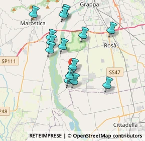 Mappa Via Lazzaretto, 36056 Tezze sul Brenta VI, Italia (3.41429)