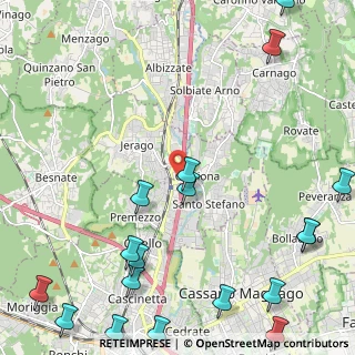 Mappa Via IV Novembre, 21040 Cavaria Con Premezzo VA, Italia (3.34111)