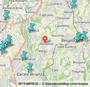 Mappa Via Ferrante Brioschi, 20842 Besana in Brianza MB, Italia (3.47438)
